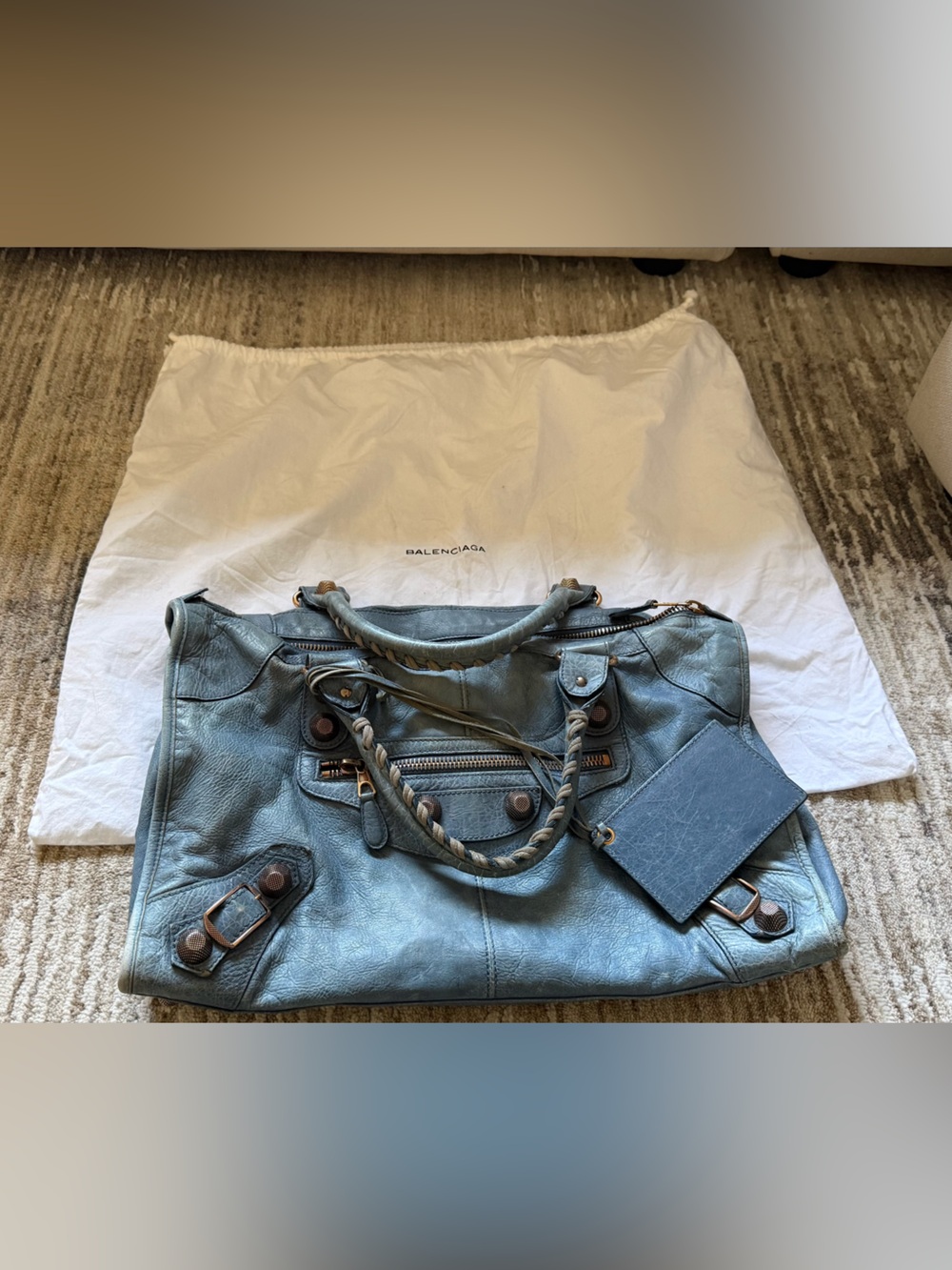 Vintage Balenciaga Blue Giant 21 Work Bag - Gem